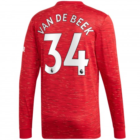 Billiga Fotbollströjor Manchester United Donny van de Beek 34 Hemma tröja 2020/21 Långärmad